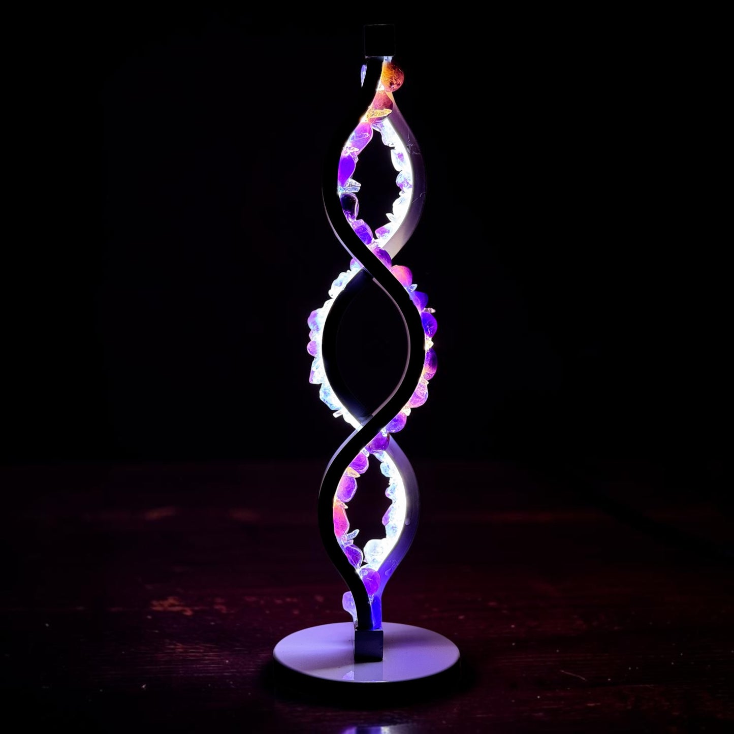 Crystal Lamp “ Spirit Light Spiral Twist”