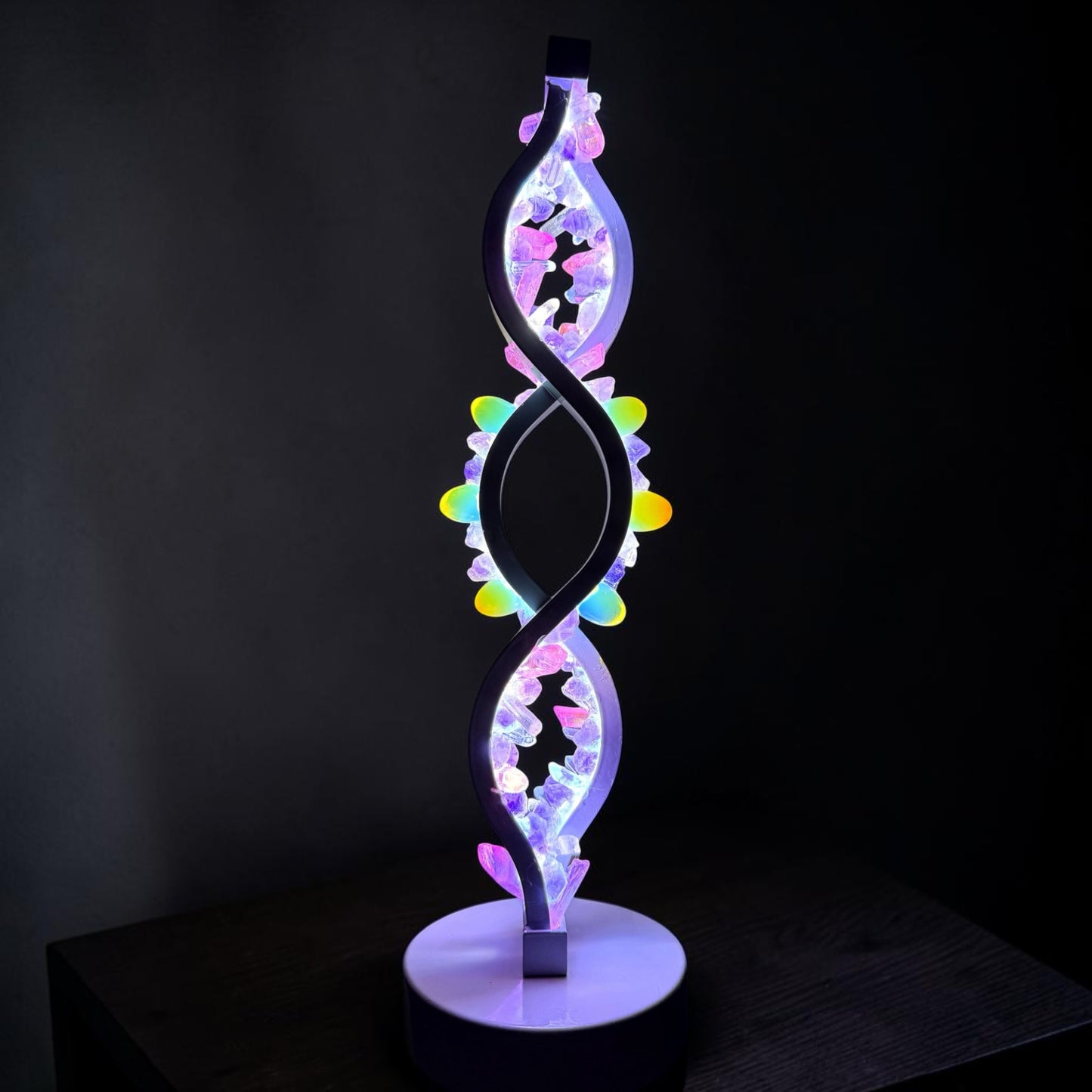 Crystal Twist Lamp “opal Aura”