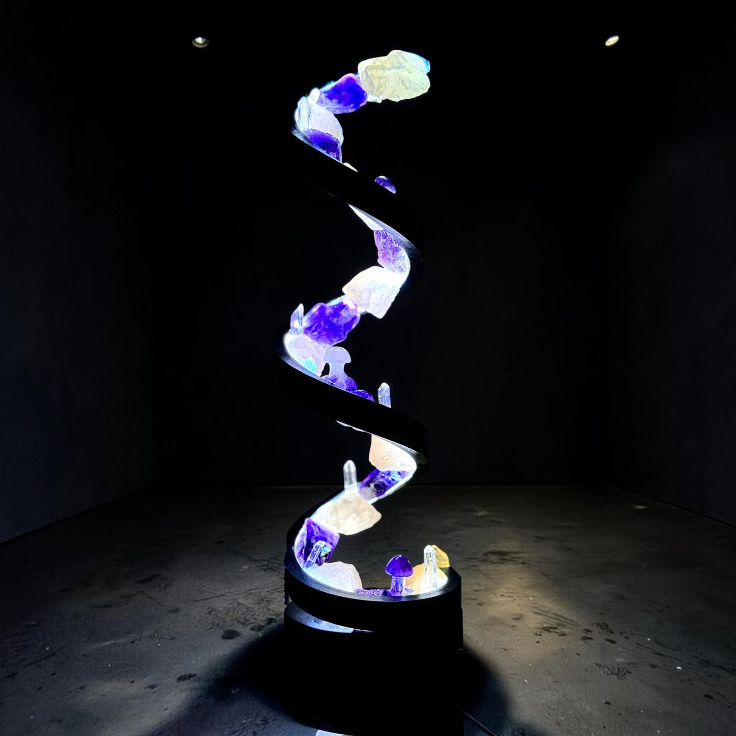 Forest Fairy Amethyst Spiral Crystal Lamp