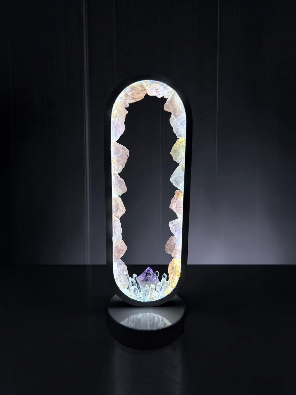 Crystal Lamp “ Rose Glow”