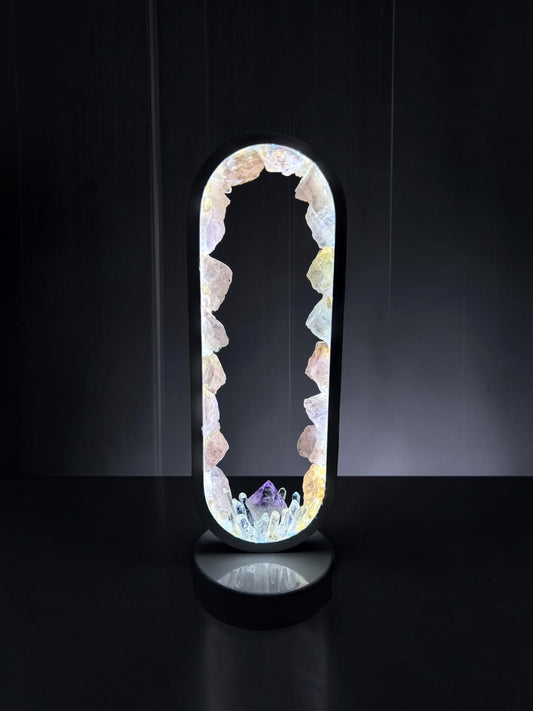 Crystal Lamp “ Rose Glow”