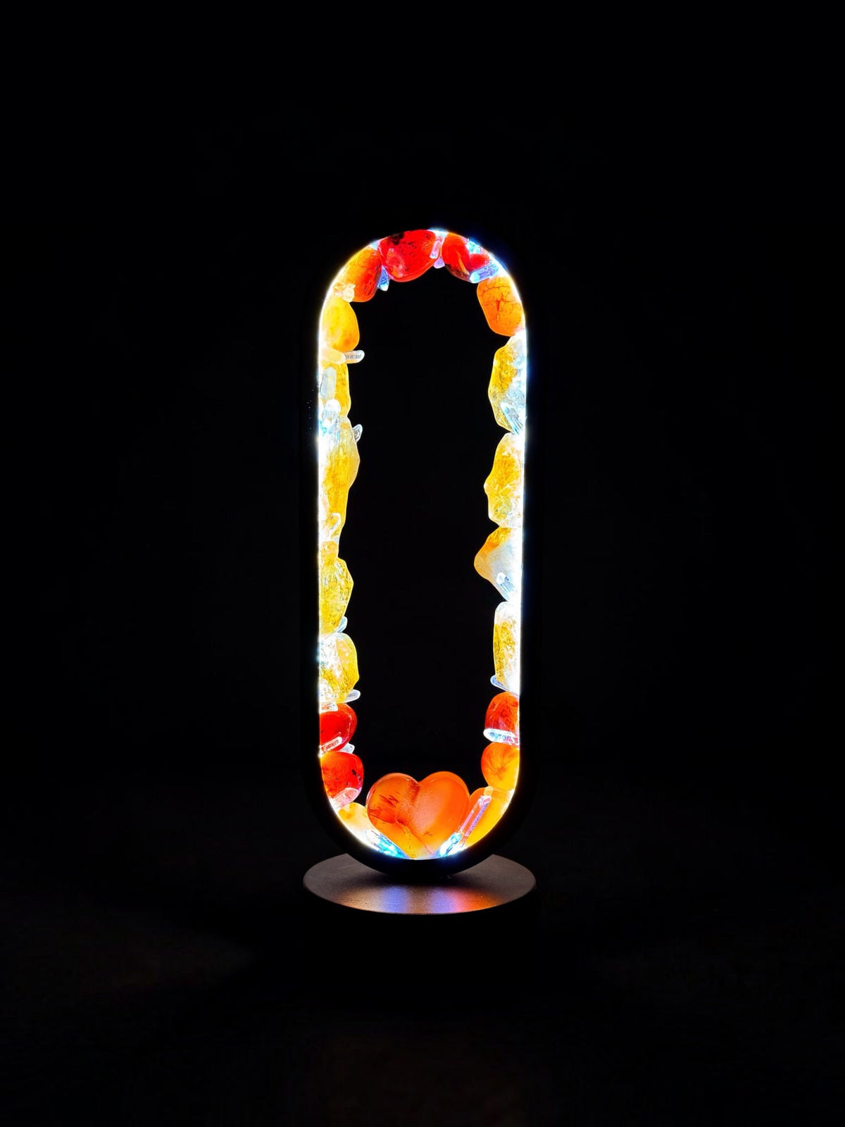 Crystal Portal Lamp “Fire Heart”