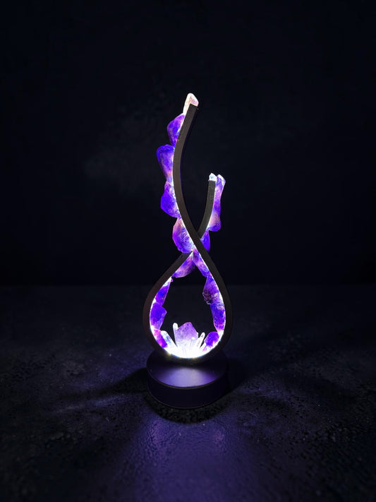 Flame Crystal Lamp “Amethyst Magic”