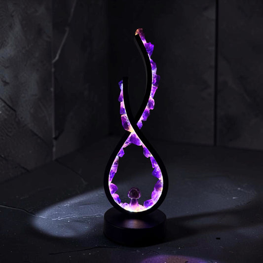Flame Crystal Lamp with Mushroom