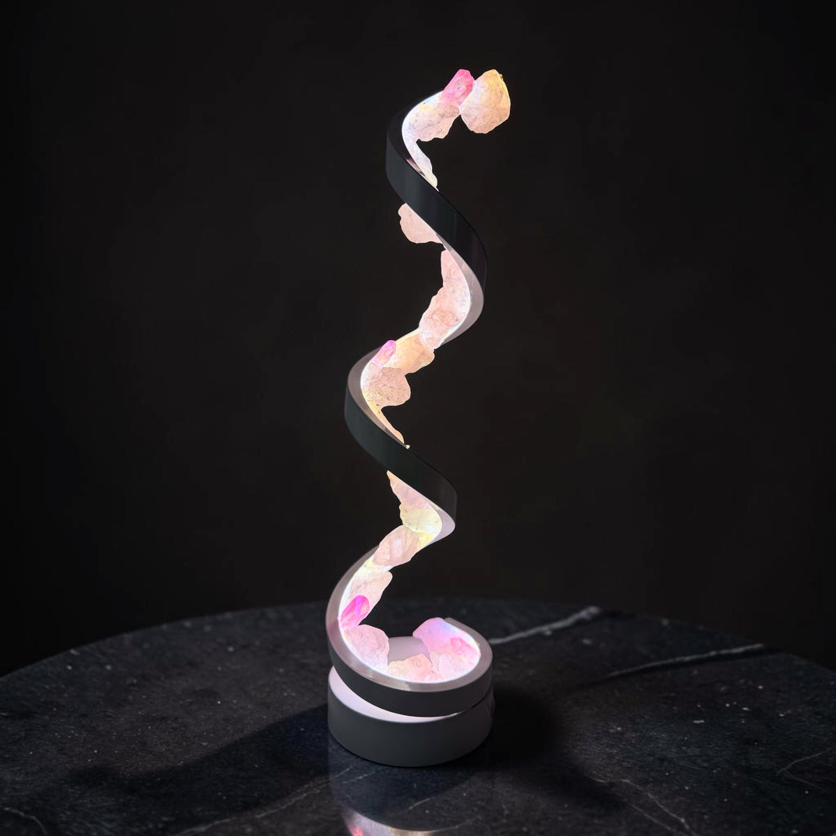 Rose Spiral Crystal Lamp.