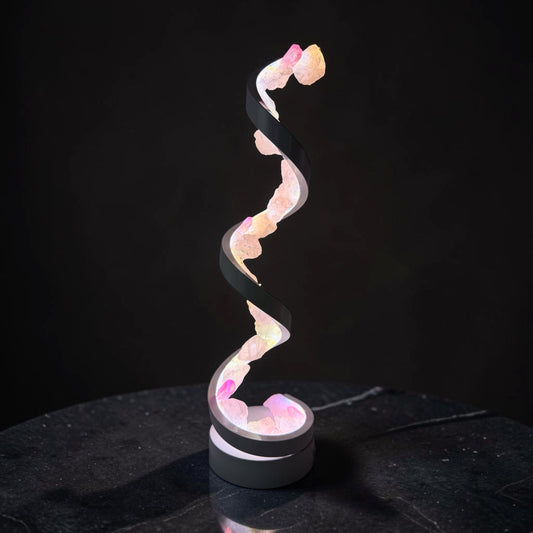Rose Spiral Crystal Lamp.
