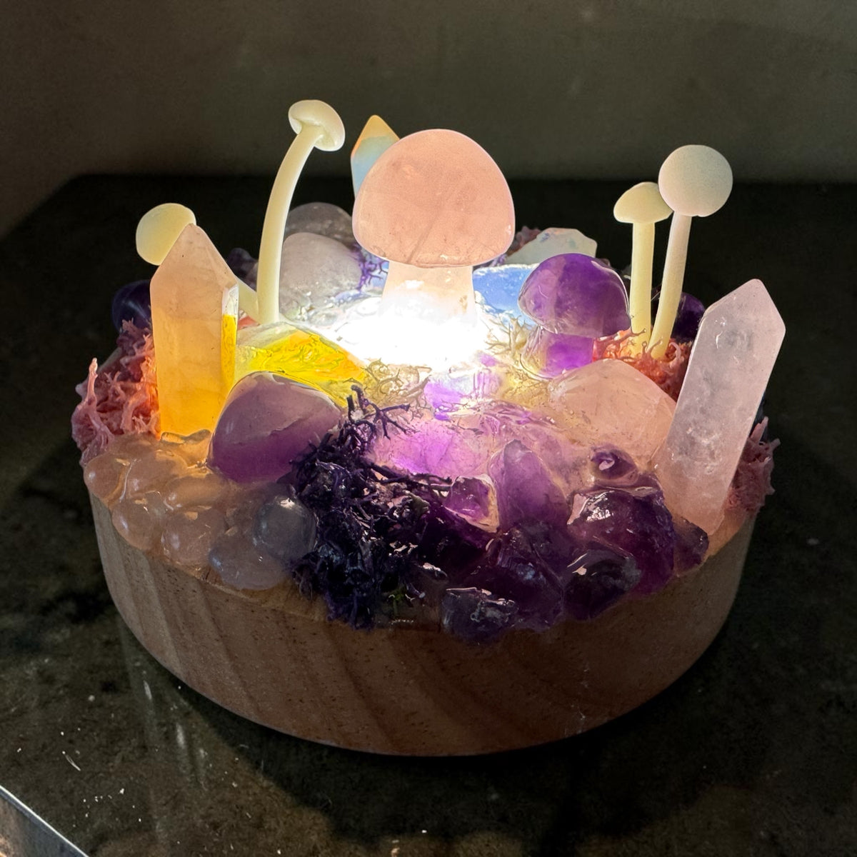 Fairy Light Garden (rose Quartz & Amethyst