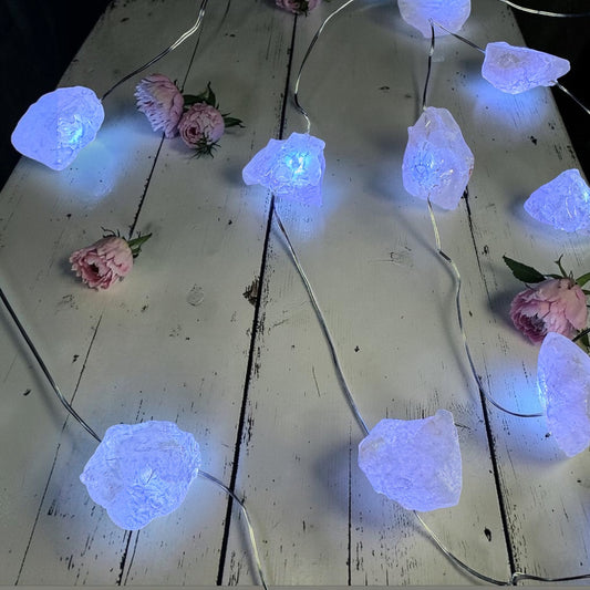 Crystal Fairy Lights (flashing cool light ) Rose Quartz