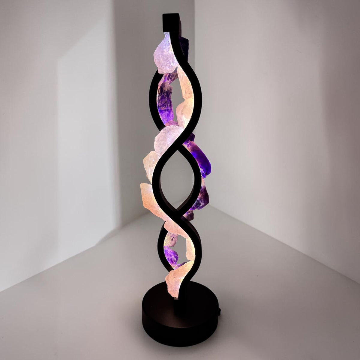 Crystal Twist Lamp Rose Blush