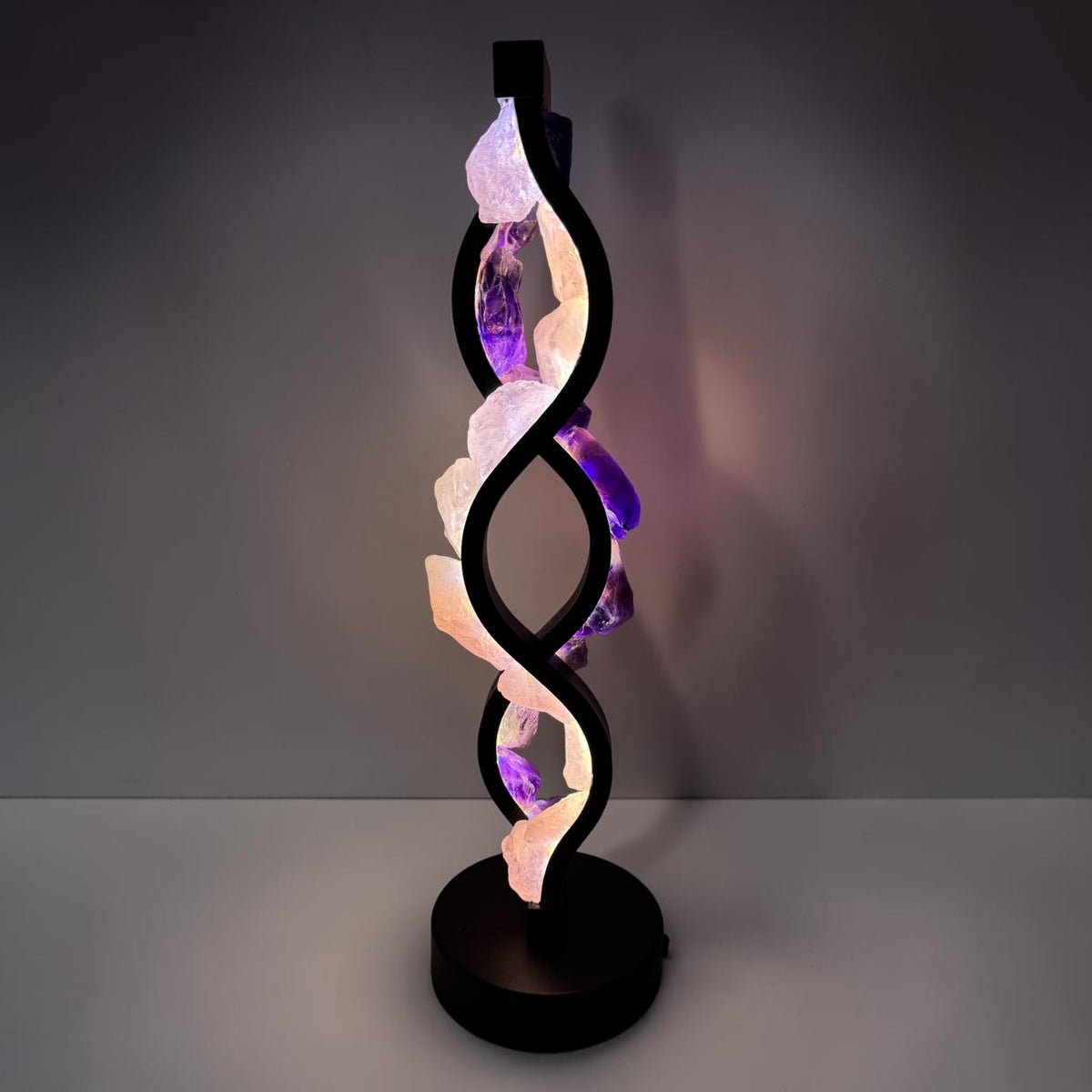 Crystal Twist Lamp Rose Blush