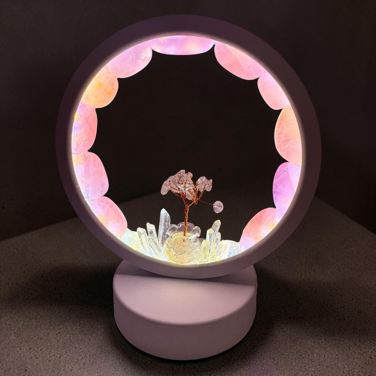 Crystal Lamp Rose Halo