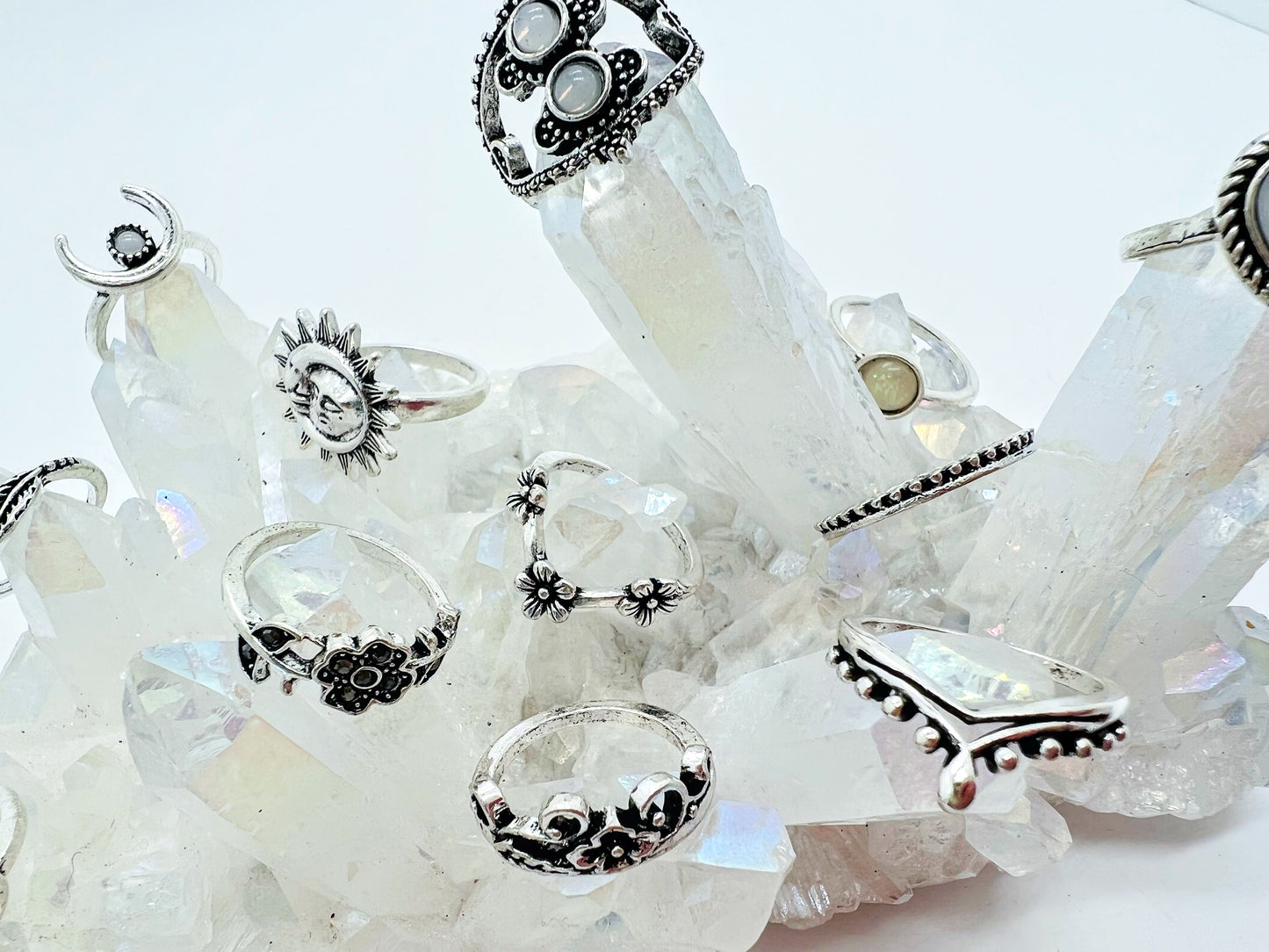 Ring Set Silver Colour SLW (14 Rings)
