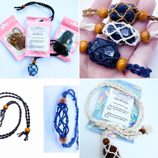 Macrame Net Necklace  & Bracelet Set.
