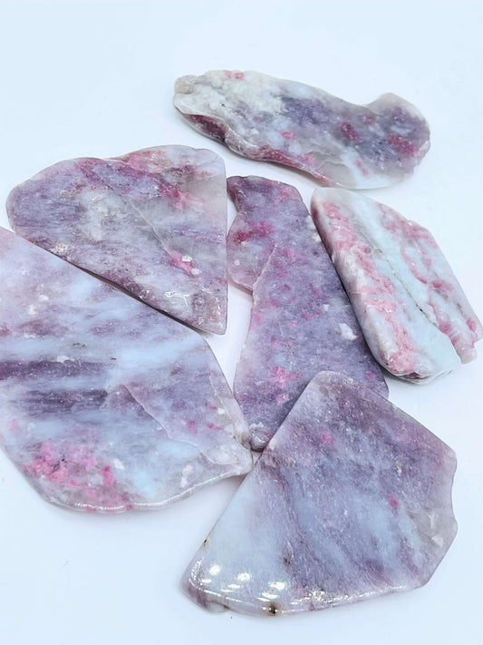 Pink tourmaline slab
