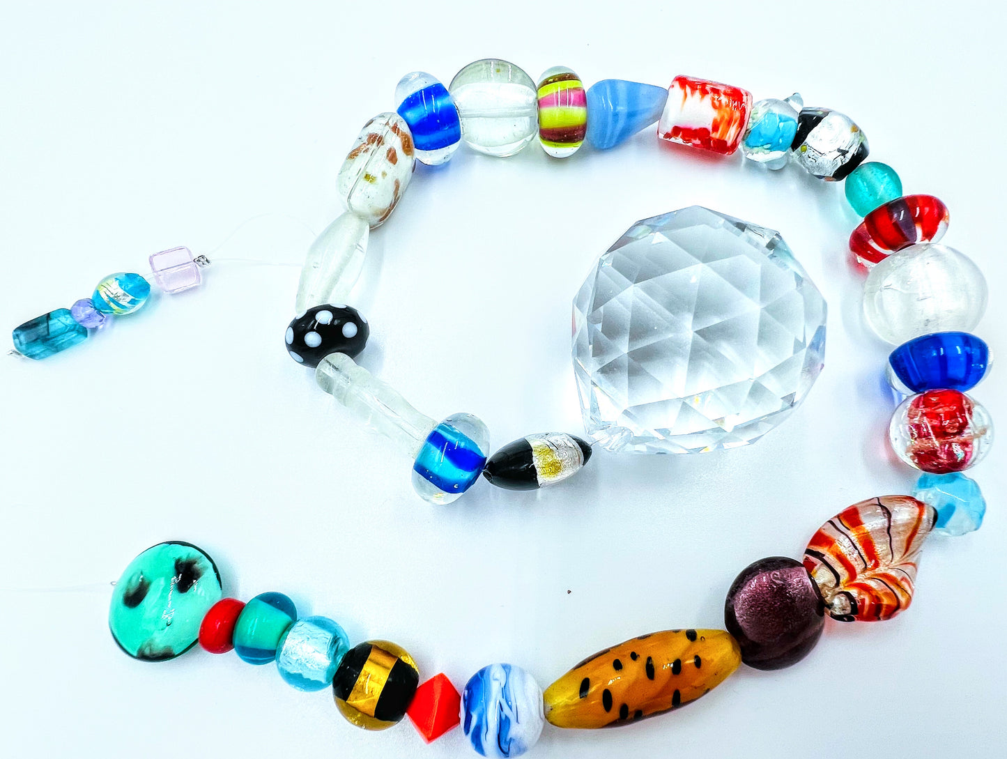 Multi Colour Glass Bead Sun Catchers.