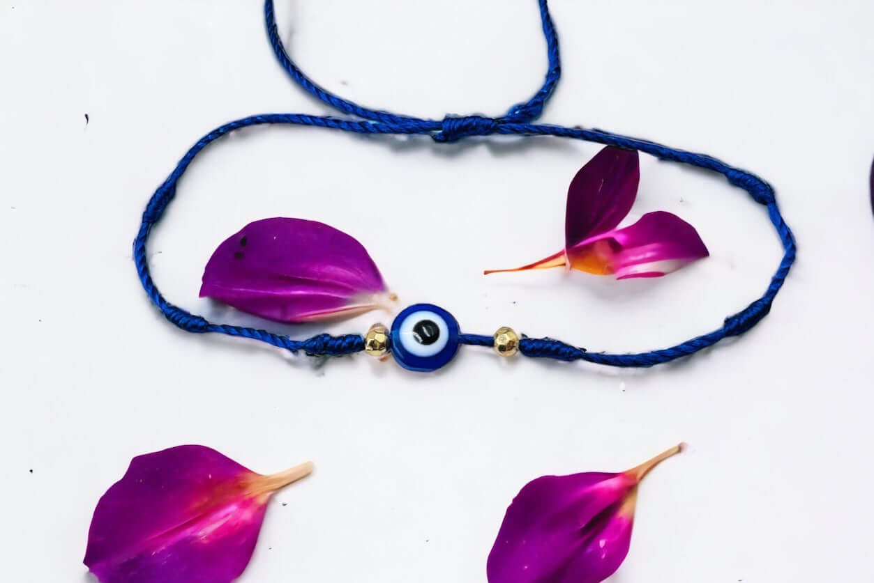 Evil Eye Seven Knot Bracelet.